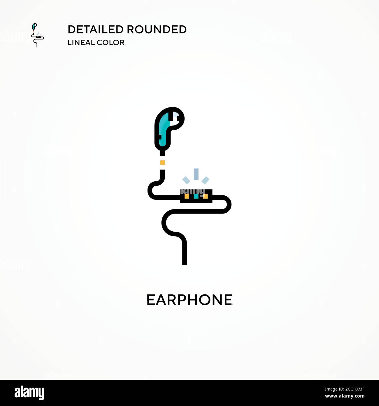 Vektorsymbol für Kopfhörer. Moderne Vektorgrafik Konzepte. Einfach zu bearbeiten und anzupassen. Stock Vektor