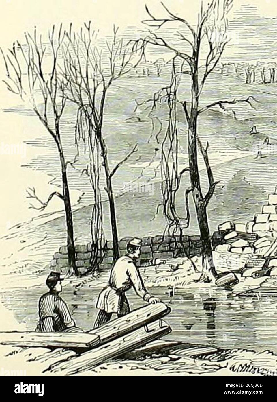 . Der Soldat in unserem Bürgerkrieg : eine Bildgeschichte des Konflikts, 1861-1865, illustriert die Tapferkeit des Soldaten, wie auf dem Schlachtfeld dargestellt, aus Skizzen gezeichnet von Forbes, Wad, Taylor, Beard, Becker, Lovie, Schell, Crane und zahlreichen anderen Augenzeugen des Streits . Eneral Fremont. Alle Unternehmen Darius N. Conch und William F. Smith manders der Abteilungen waren fortan zu berichten mündliche Heinteelmaus Kraft, begleitet von General posed von Vermont Truppen, watete über tho Strea. JireetlytotheSeereUryofwar. McClellan erreichte Big Bethel am folgenden Tag, unter dem Deckmantel von AVR.^A.Merv Stockfoto