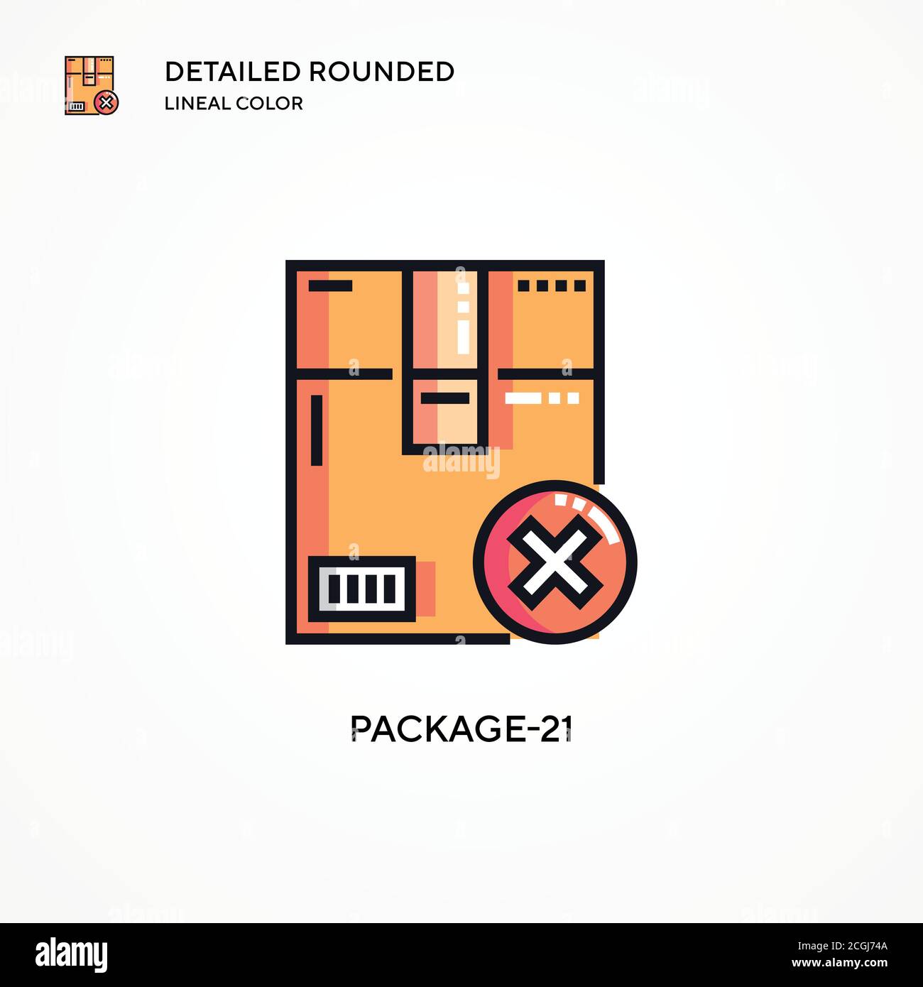 Vektorsymbol Paket-21. Moderne Vektorgrafik Konzepte. Einfach zu bearbeiten und anzupassen. Stock Vektor