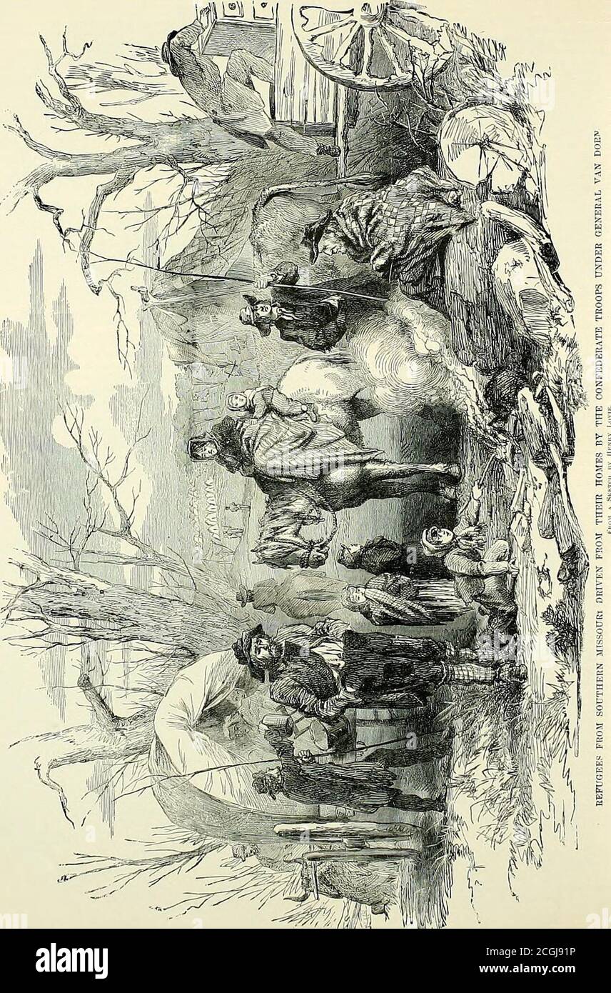 . Der Soldat in unserem Bürgerkrieg : eine Bildgeschichte des Konflikts, 1861-1865, illustriert die Tapferkeit des Soldaten, wie auf dem Schlachtfeld dargestellt, aus Skizzen von Forbes, Wad, Taylor, Beard, Becker, Lovie, Schell, Crane und zahlreiche andere Augenzeugen des Streits gezeichnet . avr, umarmte zwei Brigaden, Ich habe mich von Colonels Gronvillo M. Dodge und William Vnndover, und included theFonrth und Neunth Iowa. 35. Illinois, andtbu 25. Missouri Regimenter der Infanterie, Iho Dritte Illinois Kavallerie, Nnd Tho erste und ThirdIowa Batterien der Artillerie, zehn Gewehre. Neben der oben, trug th Stockfoto