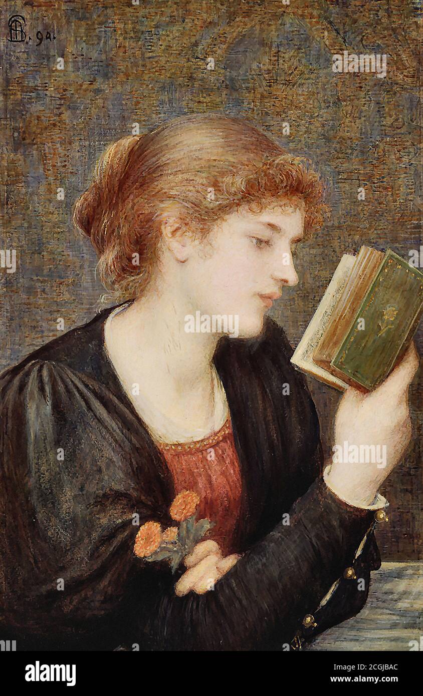 Stillman Marie Spartali - Liebessonette - British School - 19. Jahrhundert Stockfoto