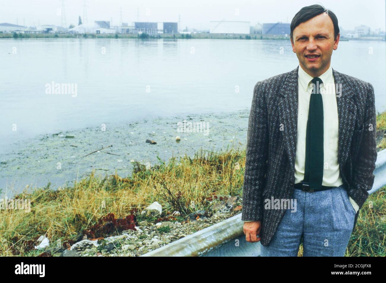Antoine Waechter, Präsident der französischen Ökologiepartei Les Verts, um 1988, Frankreich Stockfoto