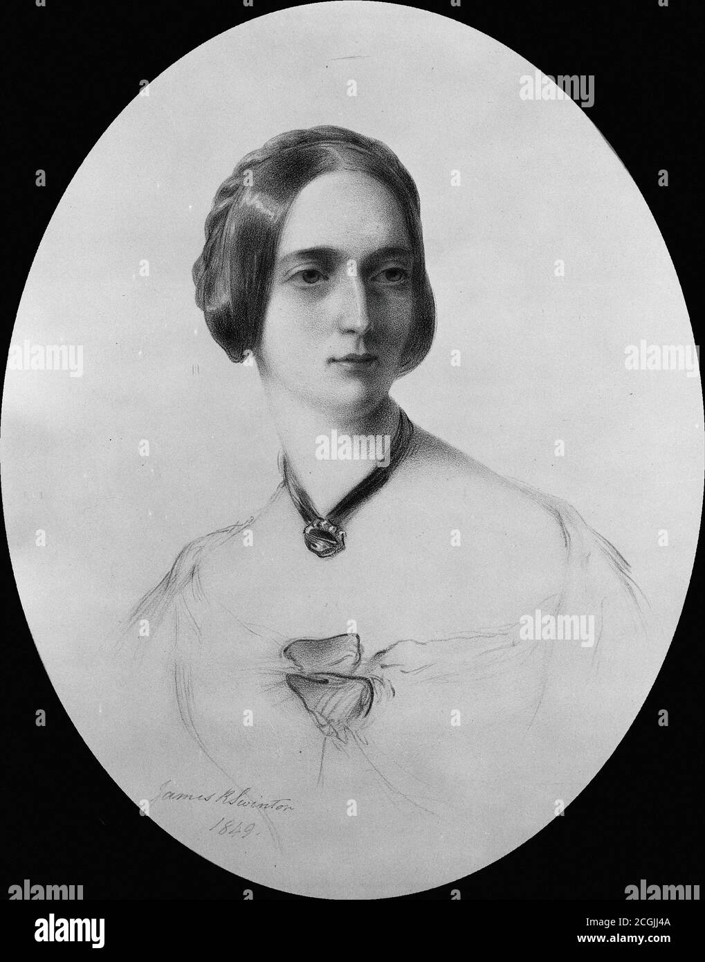 Swinton James Rannie - Portrait of a Lady - Britisch Schule - 19. Jahrhundert Stockfoto