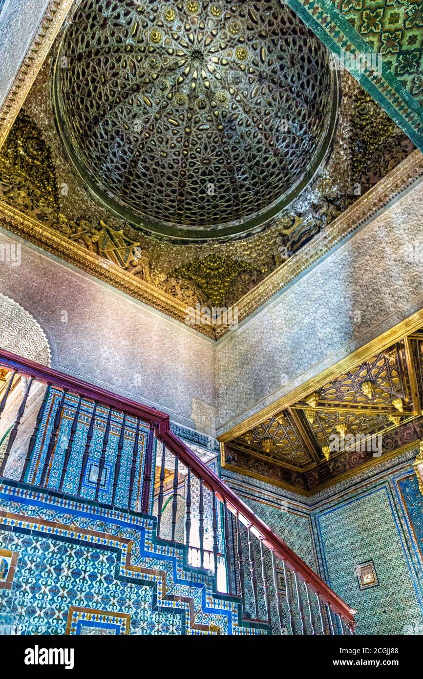 Innenansicht der Casa de Pilatos (Pilatos Haus), Sevilla, Spanien Stockfoto