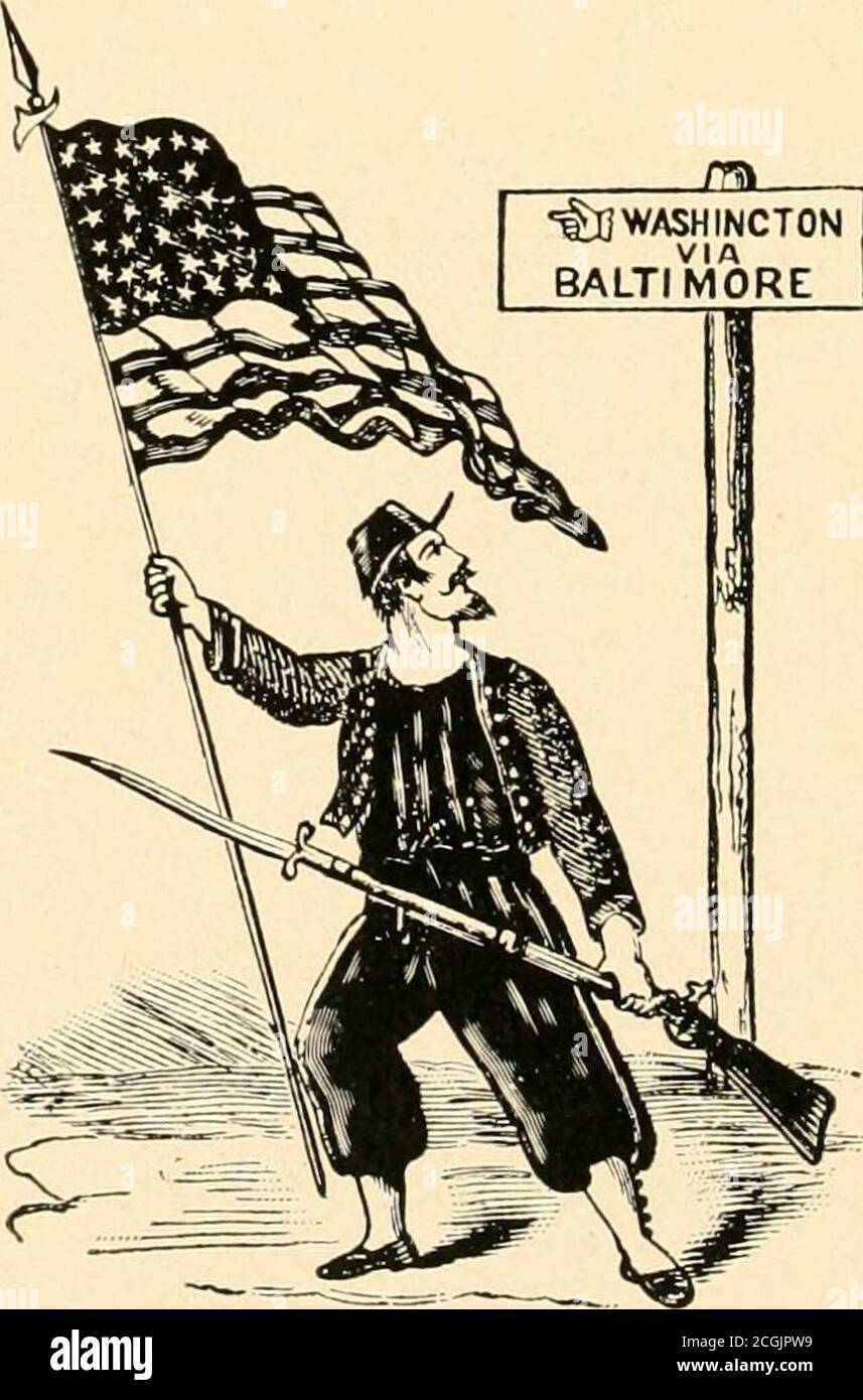 . Geschichte der dreiundzwanzigsten Pennsylvania Freiwilligen Infanterie, Birneys Zouaves: Drei Monate und drei Jahre Dienst, Bürgerkrieg .. . MATHKW SPENCE,Corporal Co. C. 338 GESCHICHTE DES 23. REGIMENTS und damit die Kameradschaft der Überlebenden und die Freundschaft unserer Freunde, die so angenehm war, bei unserer ersten Wiedervereinigung wieder lebendig. Der Lauf war herrlich, nur eine Station von fünf Minuten in Harrisburg, wo unser westlicher Kontingent uns verabschiedete, mit dem Versprechen, bei der nächsten Gelegenheit bei uns zu sein, Philadelphia fünfundvierzig Minuten vor der Zeit zu erreichen, wie der Twosters, ein Reifen Stockfoto