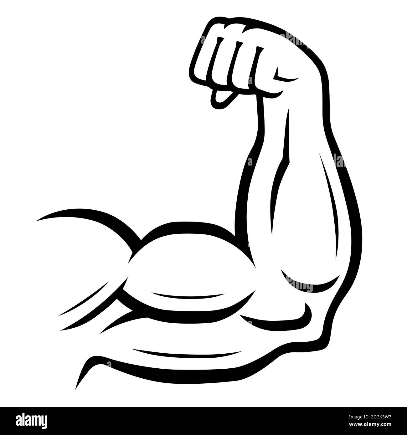 Symbol für starken Arm. Fitness, Bodybuilding Konzept Stock Vektor