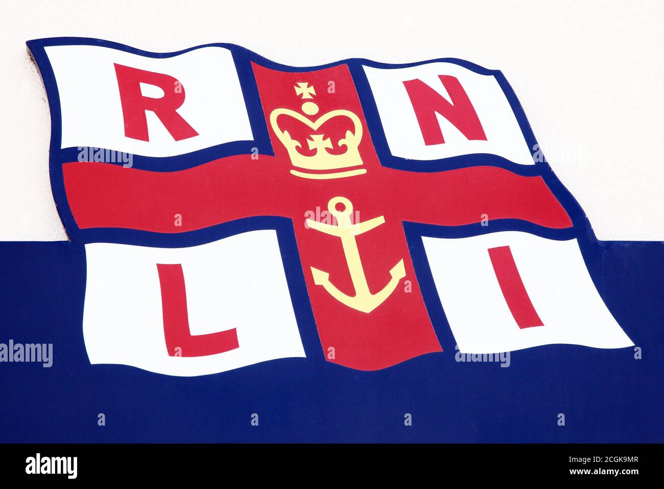 Royal National Lifeboat Institution RNLI Flag Logo Stockfoto