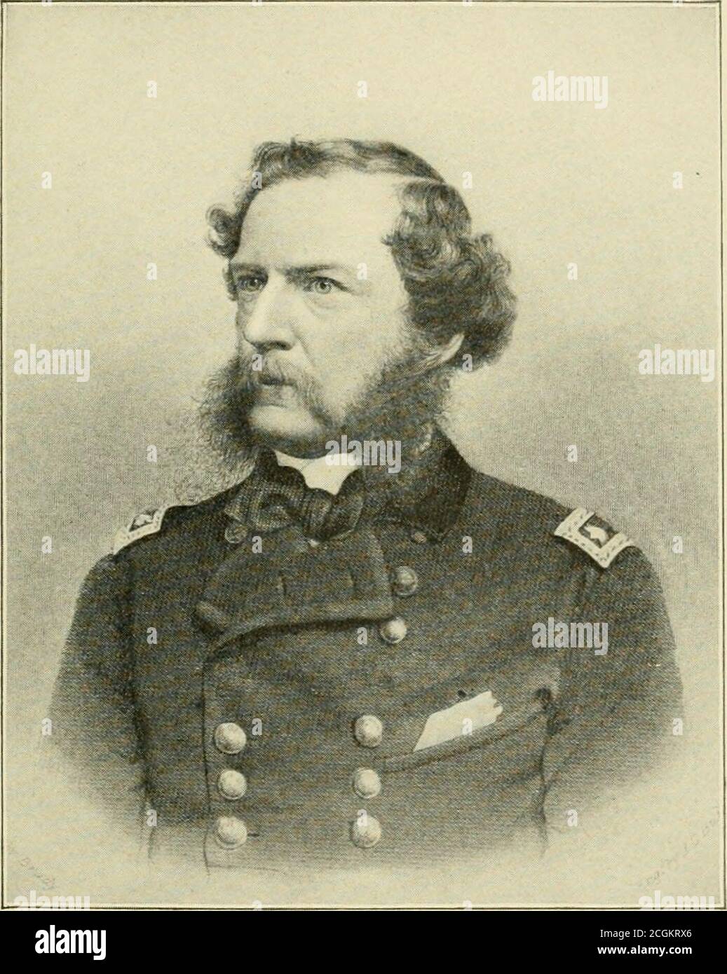 . Geschichte des einhundertfünfundzwanzigsten Regiments, Pennsylvania Volunteers, 1862-1863 . J5vT. Maj.-Gen. John White Geary. Captain 2nd Pennsylvania Infantry, Dezember 21,1846; Oberstleutnant-Colonel, Januar 7, 1847; Colonel 23rclPennsylvania Infantry, Juni 28, 1861 ; Brigadier-GeneralVolunteers, November 25, 1862; Brevet Alajor-GeneralVoliimcers. Januar 12, 1865. Gestorben Am 8. Februar 1872. 5 V Maj.-Gen. Samuel Wylie Crawford. Assistenzarzt, März lo, 1851G neral, Freiwillige, 25. April 186;3. Dezember 1892 Major, 13. Infanterie, 14. Mai 186; Generalmajor, 18,1865. März; ; BrigadierDied, Nov- Stockfoto