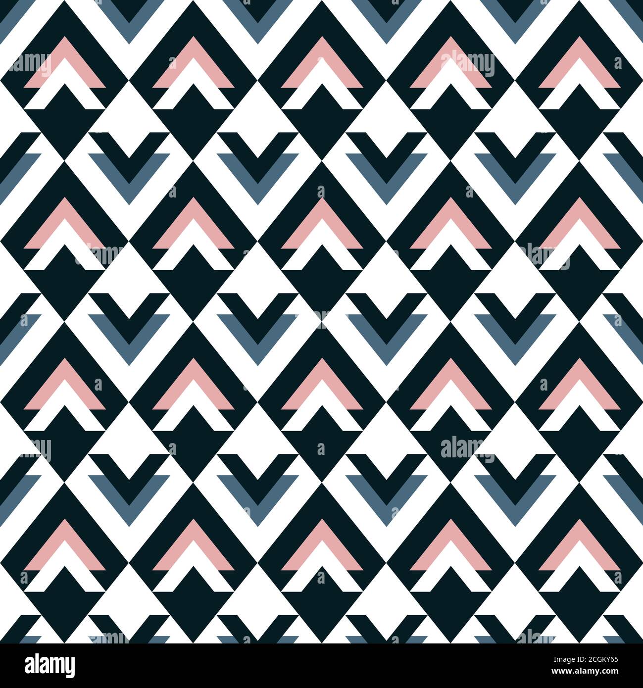 Abstraktes geometrisches Muster mit Streifen, Rauten. Nahtloser Vektorhintergrund. Perfekt für Bekleidung, Stoff, Textil, Dekoration, Geschenkpapier Stock Vektor