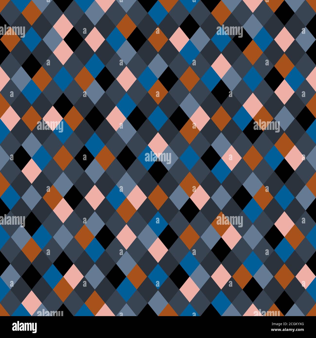 Abstraktes geometrisches Muster mit Rauten. Nahtloser Vektorhintergrund. Perfekt für Bekleidung, Stoff, Textil, Dekoration, Geschenkpapier Stock Vektor