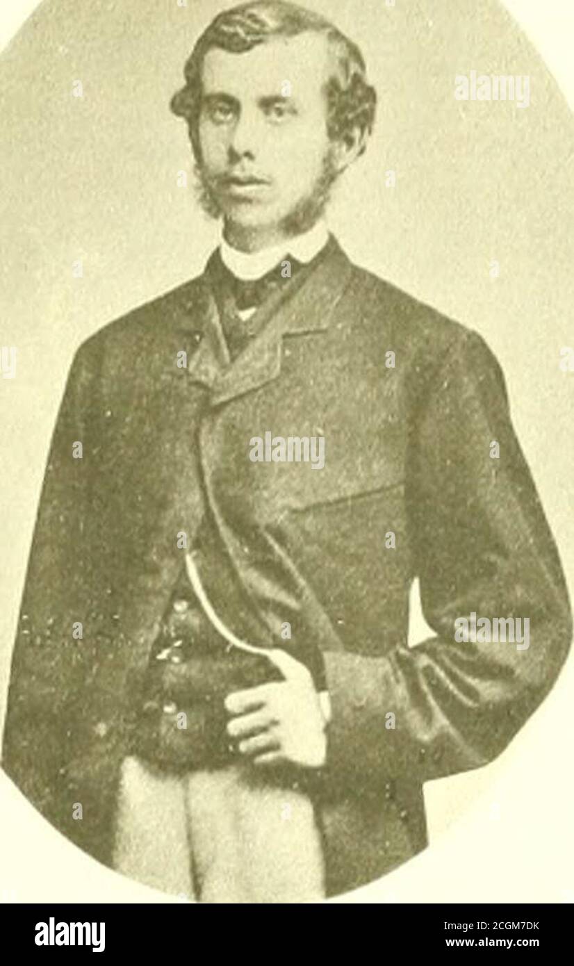 . Das unabhängige Korps der Kadetten von Boston, Mass., in Fort Warren, Boston Hafen, in 1862. AMOR LEANDEK IIOLLIXC^SWORTH. ) Au lit r>irtli : .inne 7, is.,. l!iitli/ilacr : Milton. .Mass. .I.Miir.l die I. (. C.s: .huiiinrv S, ISCl. (•mU4s musterte intc. V. S. Service: .Alay i, isci: P;i Hersteller. Residence, May it., ISCl: .Milton, .Mass. ()ccuii:itiU. M:iy ■_(.. l.SST: la/ii-Hersteller. Residence, M:iy LFI, INST: AliltiUl, ^Mass. Nisiled K.irt Warren. May -i;, ISST: Ja. Anwesend bei -■MLI .ui-evsary Dimier: Ja. r. S. .rniy ( Xlices Held : Nciue. Militi; i Olliees li,ld : NiUle. Stockfoto