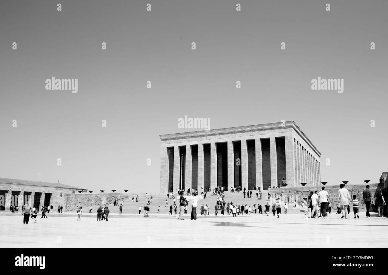 Ankara-Türkei 24 August 2019,Grab von Atatürk, Mausoleum von Atatürk Stockfoto