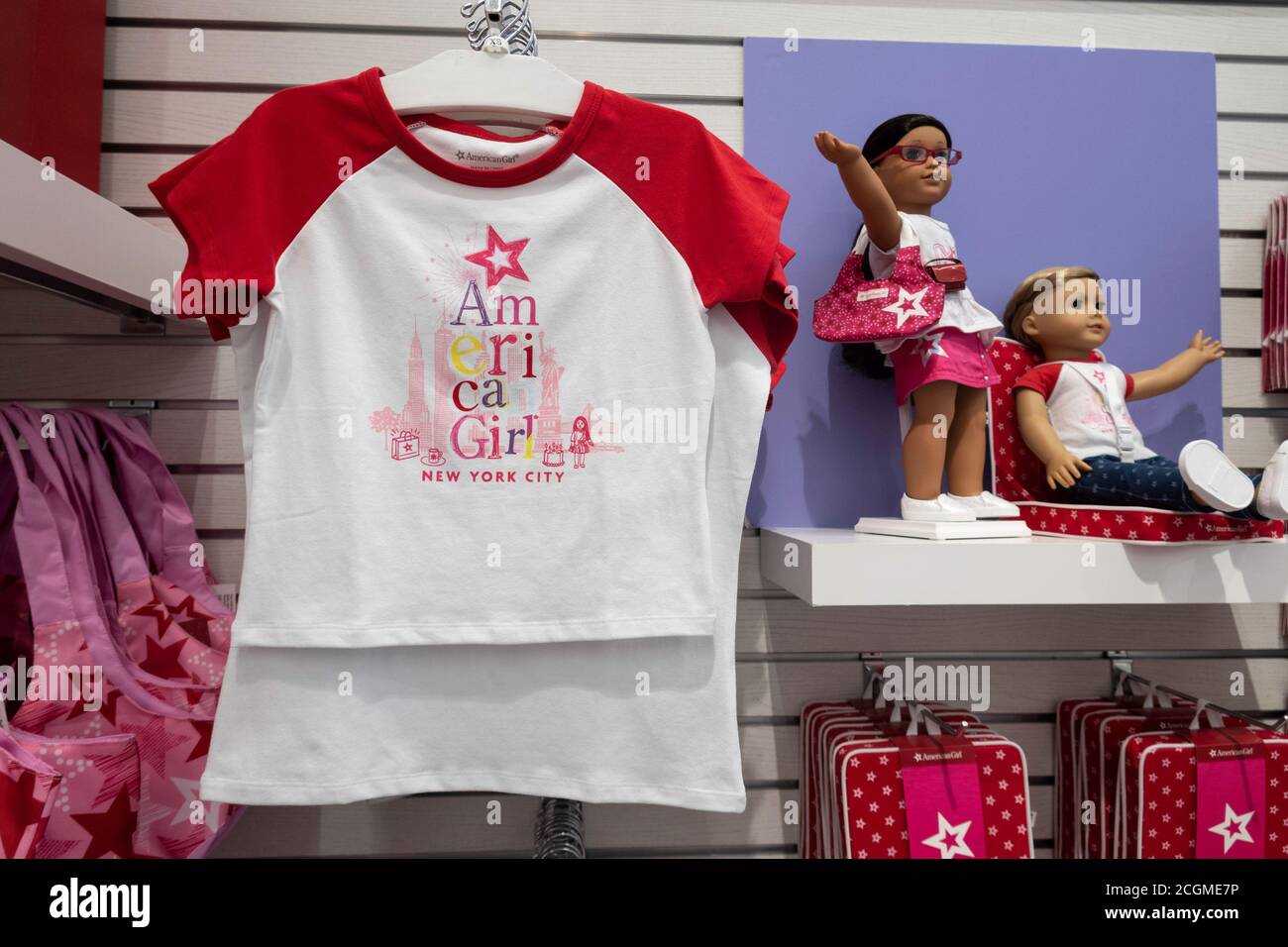 American Girl Place Geschäft befindet sich im Rockefeller Center, New York City, USA Stockfoto