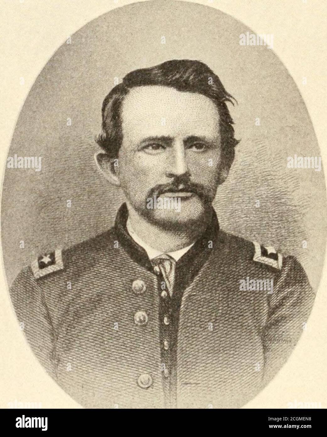 . Gettysburg, die entscheidende Schlacht des Bürgerkrieges. P.RIG.-GEN. JIIDSON KILPATRICK Com. S(l Dirision, Coralnj (Jorps. BRIG.-GEN. ELON J. FARNSWORTHCom. 1. Brigade, 3d Division, Kavalleriekorps GETTYSBURG durch die Infanterieabteilungen im hinteren Teil des Konföderierten Rechts. Vermutlich kam der Orden von General JNIeade. Farnsworth machte eine Heldenladung, Reiten über Felsen und Steinzäune, Schnitt seinen Weg durch Abteilungen von Wachen, und ridingdo^^Ti die Scharmützer, die ihm entgegengesetzt, aber wasobhged an mehreren Punkten unter Infantryund Artillerie Feuer zu kommen, wo er schließlich getötet wurde, und seine Brigade d Stockfoto