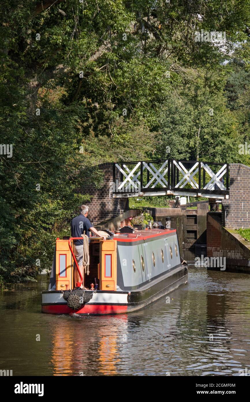 Stratford-upon-Avon Canal in der Nähe von Lapworth, Warwickshire, England, Großbritannien Stockfoto