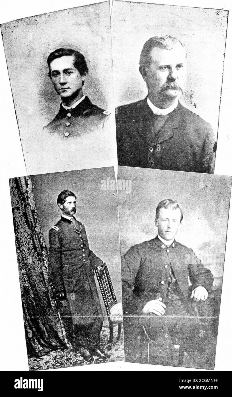 . Die Geschichte des 21. Regiments, Connecticut Volunteer Infantry, während des Bürgerkriegs, 1861-1865 [elektronische Ressource] . es wurde für die Streikposten ein paar Zeilen im Voraus gegraben, und die reservestook den Ort der Arbeit in den Gräben. Die Musiker und das Krankenwagen-Korps mit Bahren tappten vorsichtig über, reagierend auf das Stöhnen der Verwundeten und Sterbenden.Ermüdungsfeiern ohne Waffen oder Ausrüstung wurden detailliert tobuiy die Toten. Der Boden war übersät mit Männern in Blaumänteln, einige lagen kalt im Tod, einige fieberhaft bettelnd um Wasser, andere schlafend den tiefen, schweren Schlaf der exellitio Stockfoto