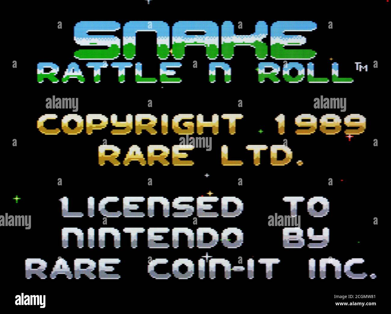 Snake Rattle n Roll - Nintendo Entertainment System - NES Videospiel – nur für redaktionelle Zwecke Stockfoto