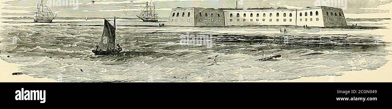 . Der Soldat in unserem Bürgerkrieg: Eine Bildgeschichte des Konflikts, 1861-1865, die den Tapferkeit des Soldaten, wie auf dem Schlachtfeld dargestellt, aus Skizzen gezeichnet von Forbes, Wad, Taylor, Beard, Becker, Lovie, Schell, Crane und zahlreichen anderen Augenzeugen des Streits darstellt.    j^M£z   IB t i L-*.vs VT n 0 n n n np fs 1 i 0 H *r*i*    . TOBT PIDCEjre, AUF SANTA Rosa ISLAND, PENSAtOLA BAY, FLA Stockfoto