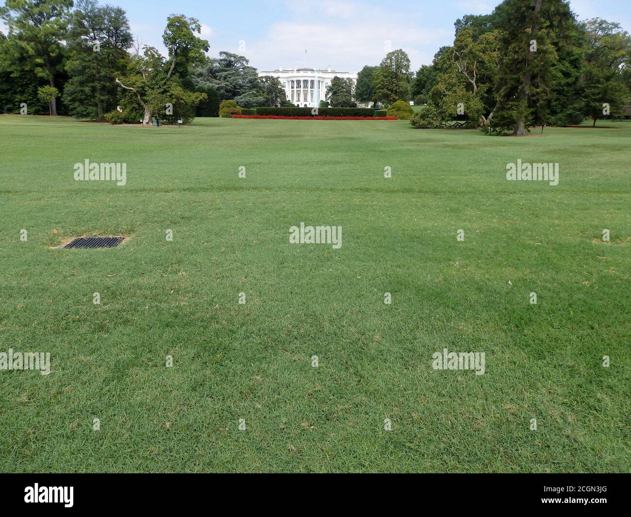 Das Weiße Haus und seine Rasenfläche, Washington D.C., USA Stockfoto