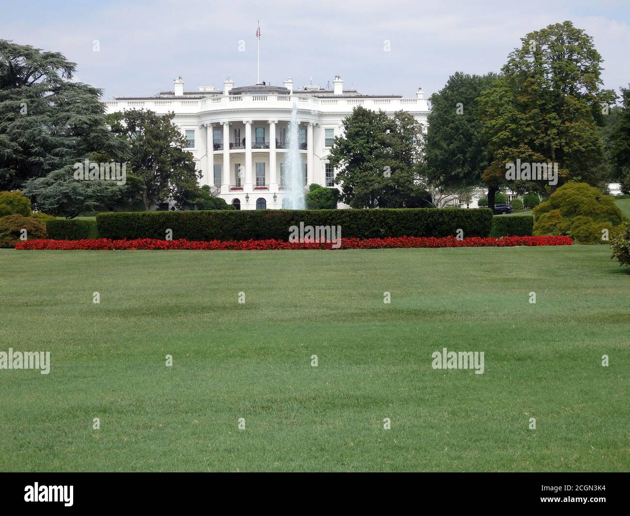 Das Weiße Haus und seine Rasenfläche, Washington D.C., USA Stockfoto