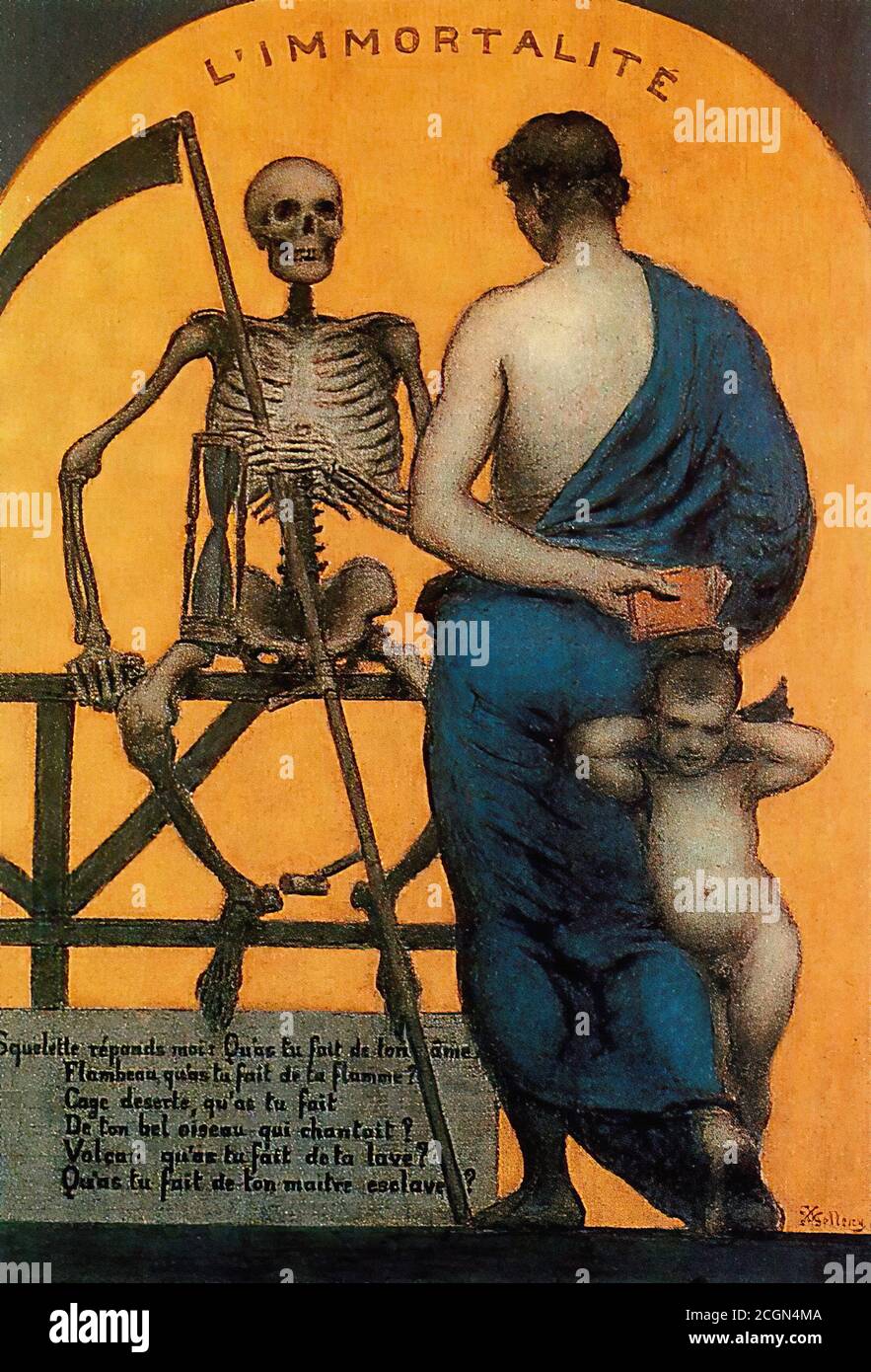 Mellery Xavier - Unsterblichkeit - Belgische Schule - 19. Jahrhundert Stockfoto