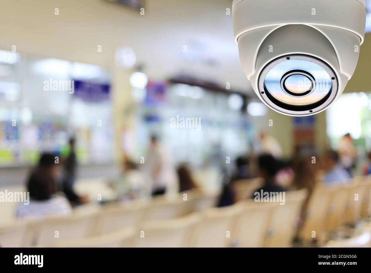 CCTV-Tool der Dome-Kamera im Krankenhaus für Sicherheitssysteme und haben Kopieplatz für Design. Stockfoto