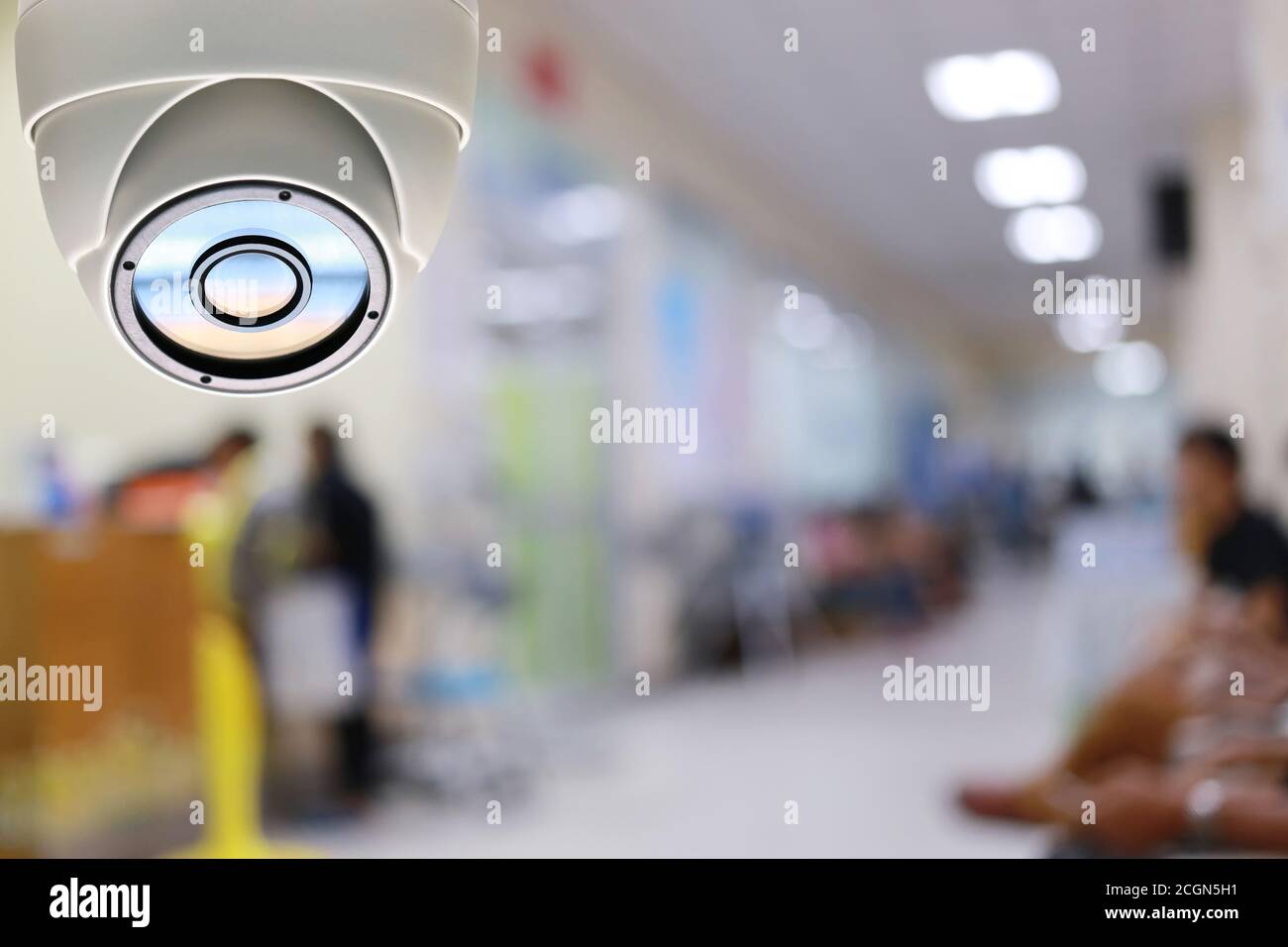 CCTV-Tool der Dome-Kamera im Krankenhaus für Sicherheitssysteme und haben Kopieplatz für Design. Stockfoto