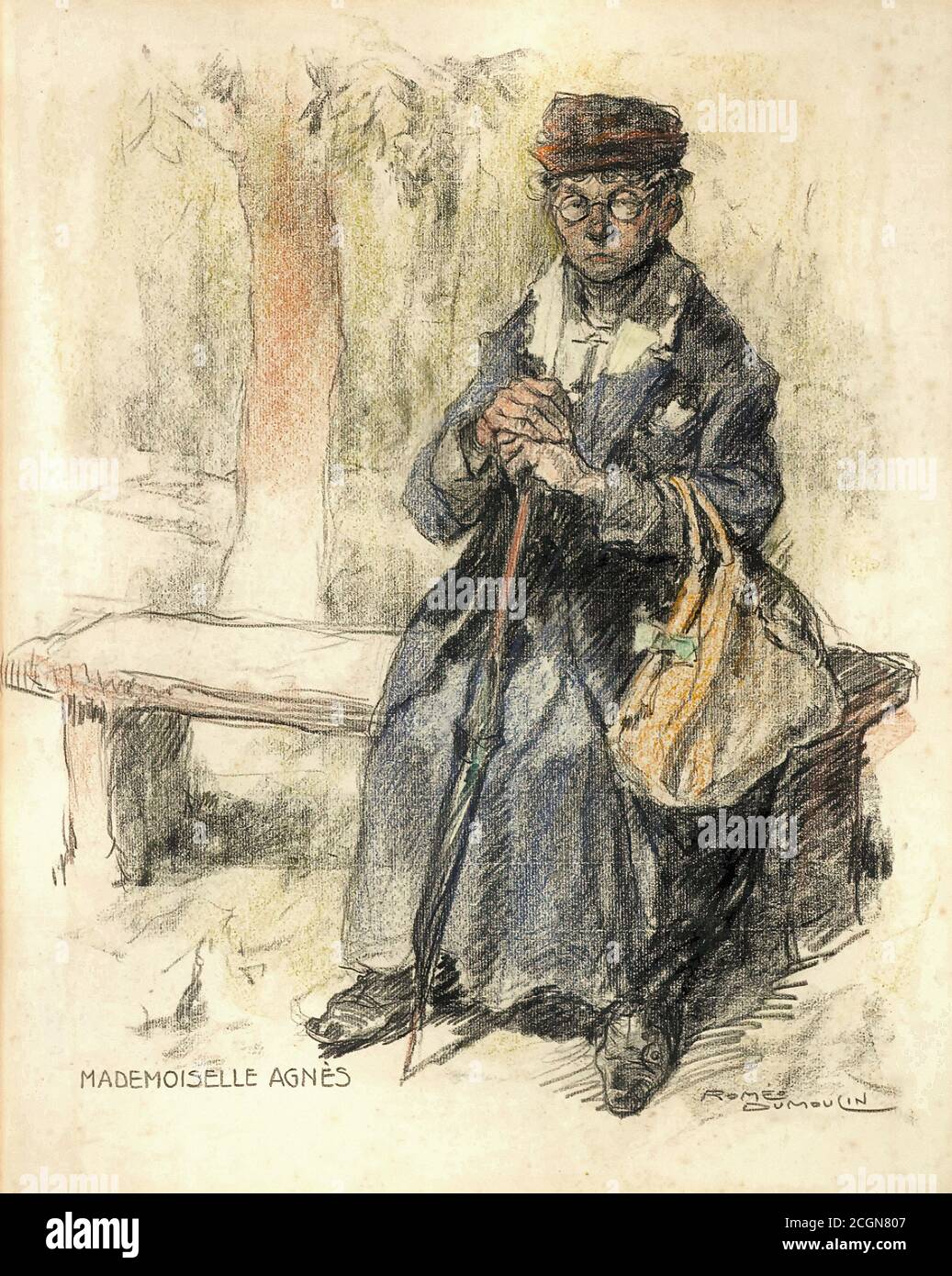 Dumoulin Roméo - Mademoiselle Agnès - Belgische Schule - 19 Jahrhundert Stockfoto