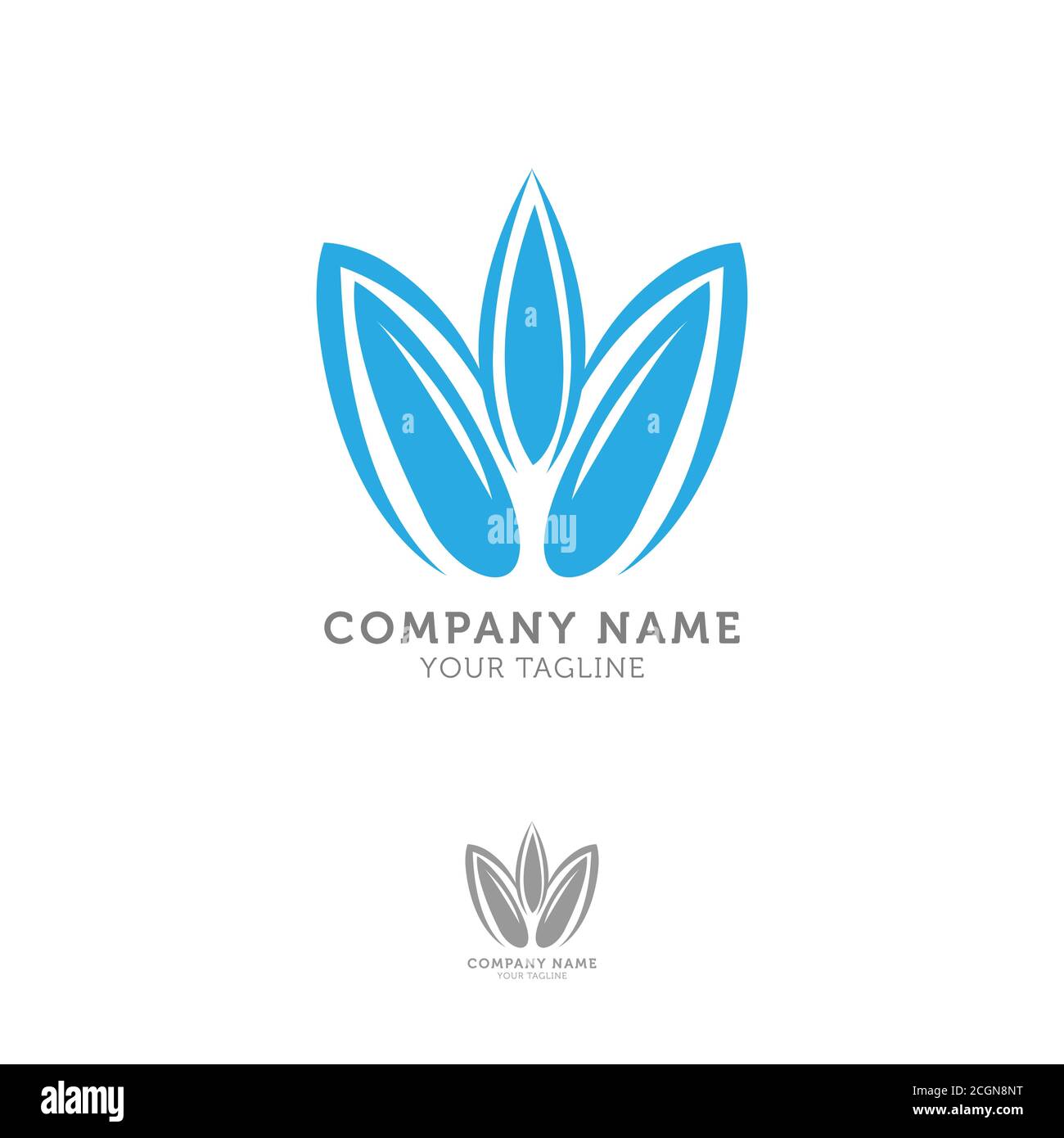 Abstraktes Blumenmuster. Linie Creative Symbol. Universelles Symbol. Lotuszeichen. Einfache Logotypvorlage für Premium-Business. Vektorgrafik. Stock Vektor