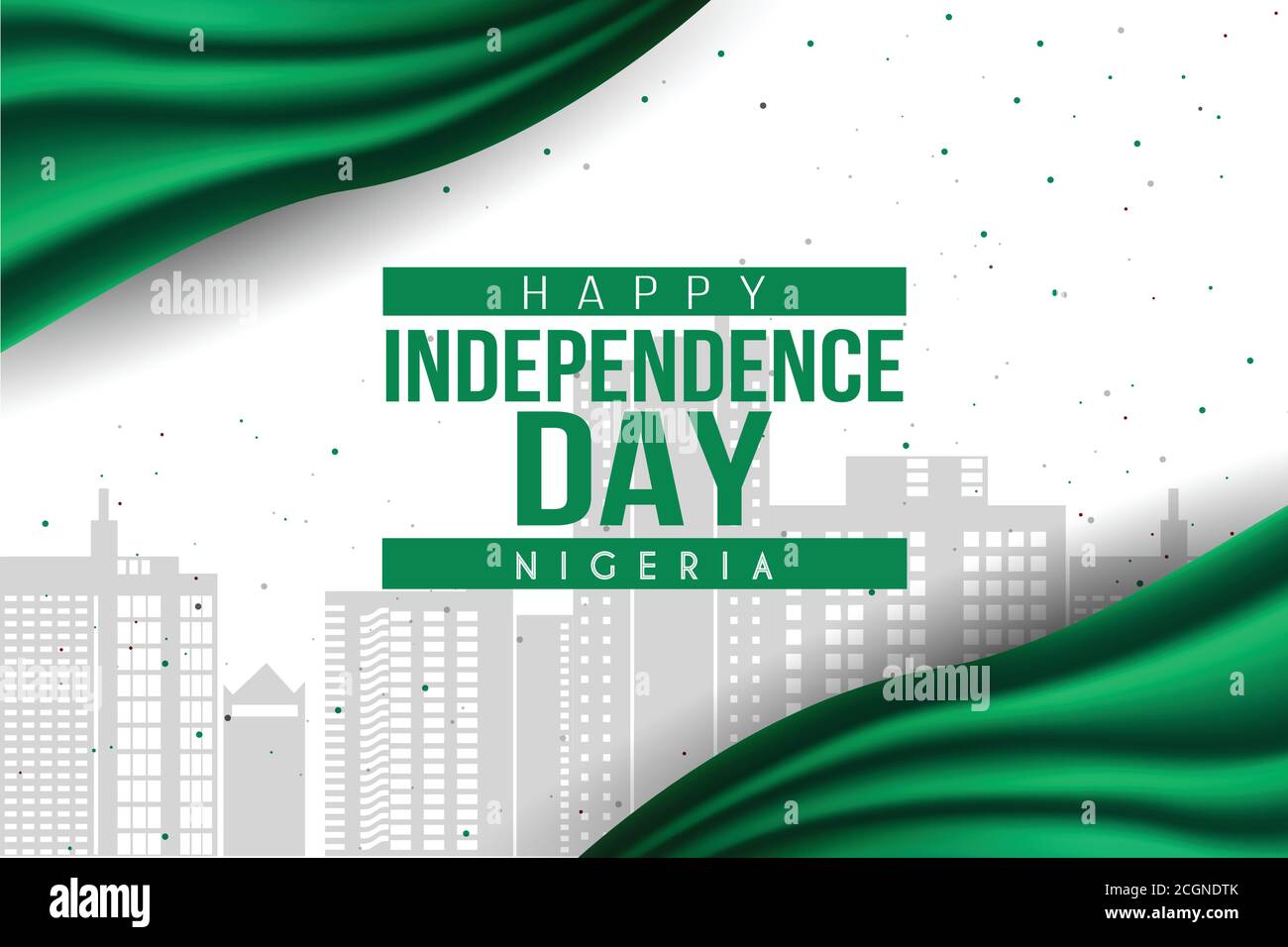 1. Oktober Nigeria Independence Day Vorlage. vektor-Illustration Stock Vektor