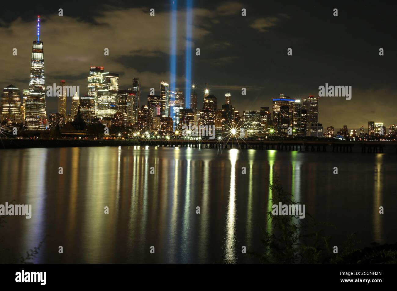 Fotos aufgenommen am 911 WTC Denkmal Stockfoto
