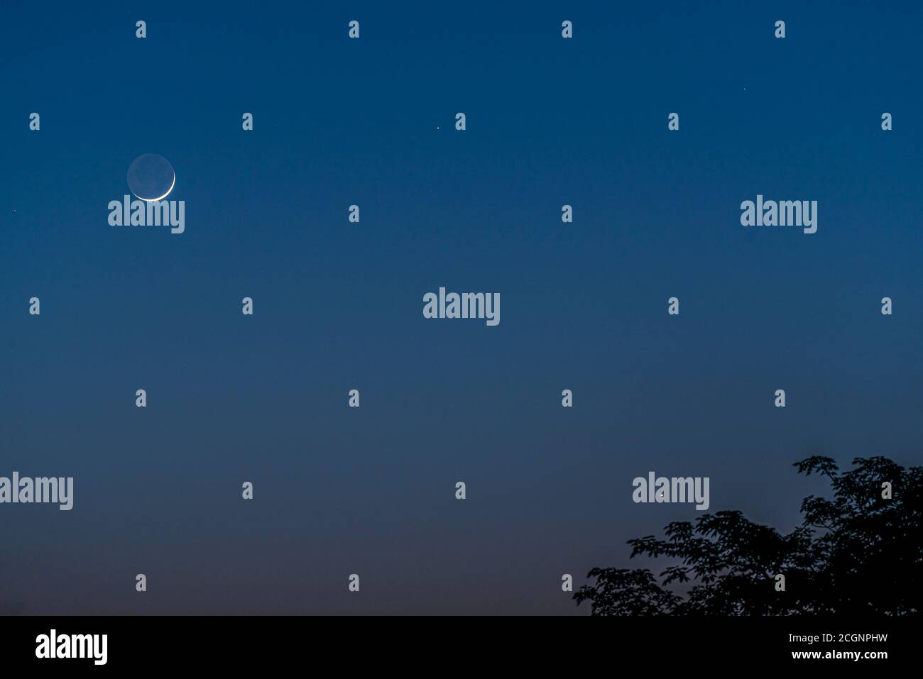 mond und Natur Bilder für Hintergrund Stockfoto
