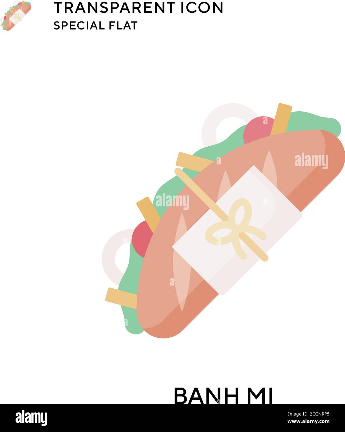 Banh mi Vektor-Symbol. Flache Illustration. Vektor EPS 10. Stock Vektor