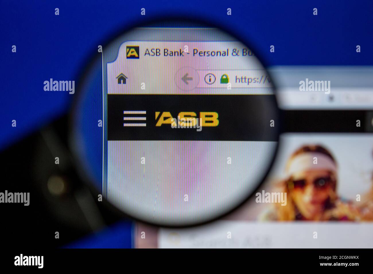 Rjasan, Russland - 11. Juli 2018: ASB.Co.nz Website auf dem Display von PC Stockfoto