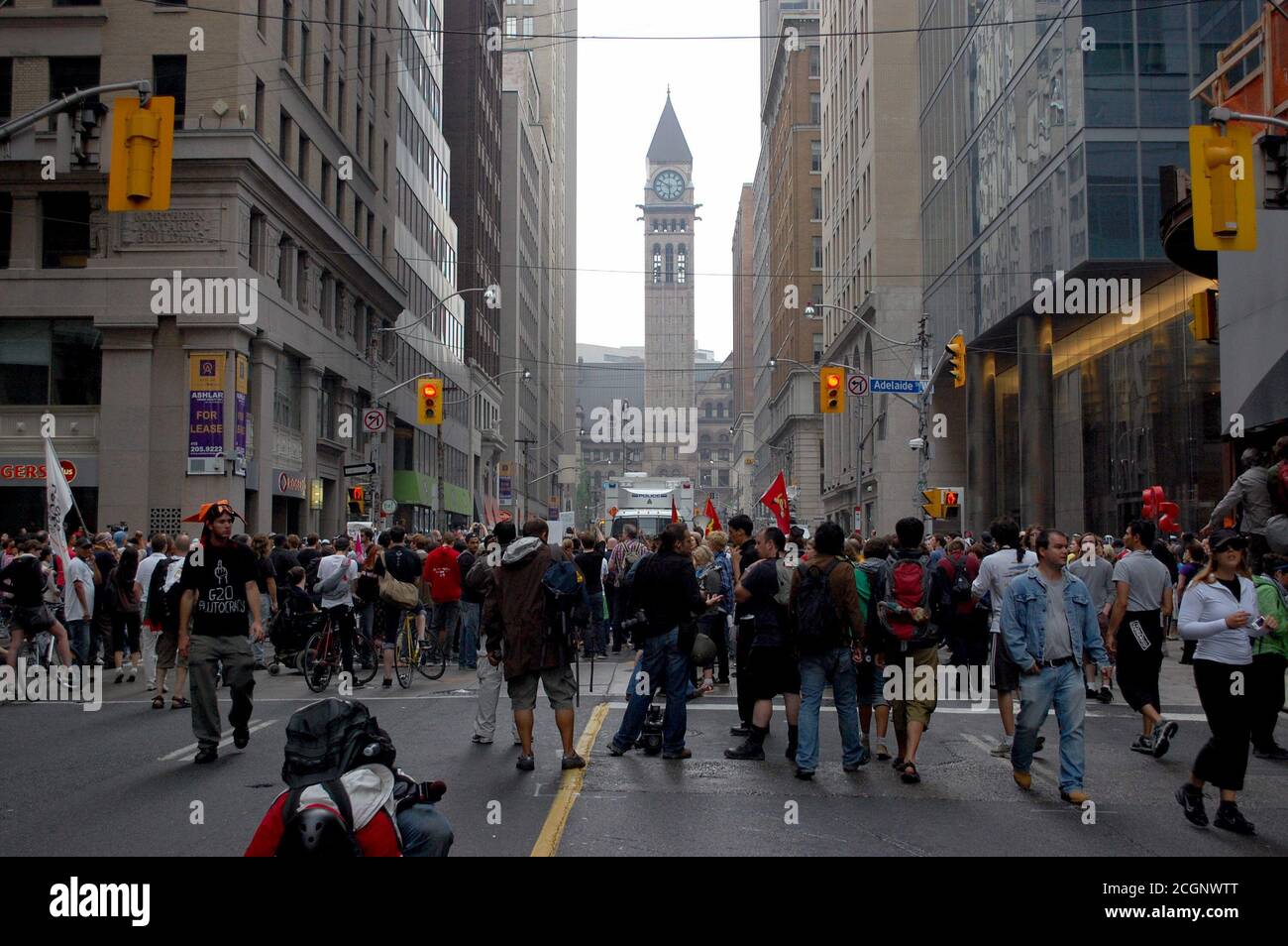 Innenstadt von Toronto während des G20-Gipfels, 2010 Stockfoto