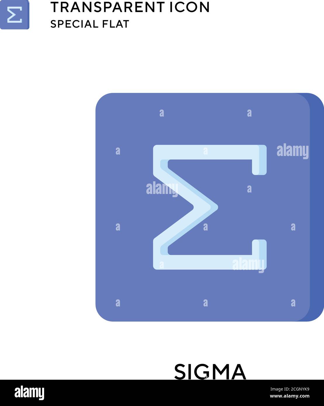 Sigma-Vektor-Symbol. Flache Illustration. Vektor EPS 10. Stock Vektor