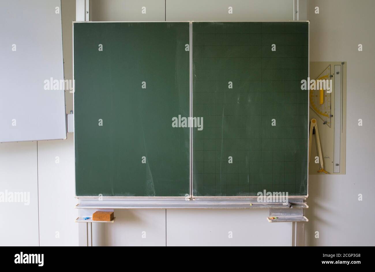 Leere Tafel, Klassenzimmer, Corona-Krise, Deutschland Stockfoto