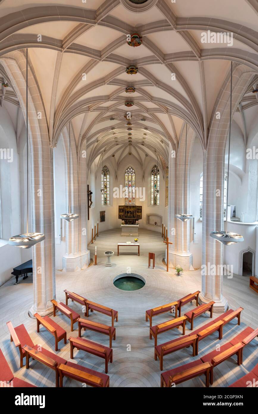 Spätgotische Kirche St. Peter und Paul, Baptisterium von Luther, Lutherstadt Eisleben, Sachsen-Anhalt, Deutschland Stockfoto