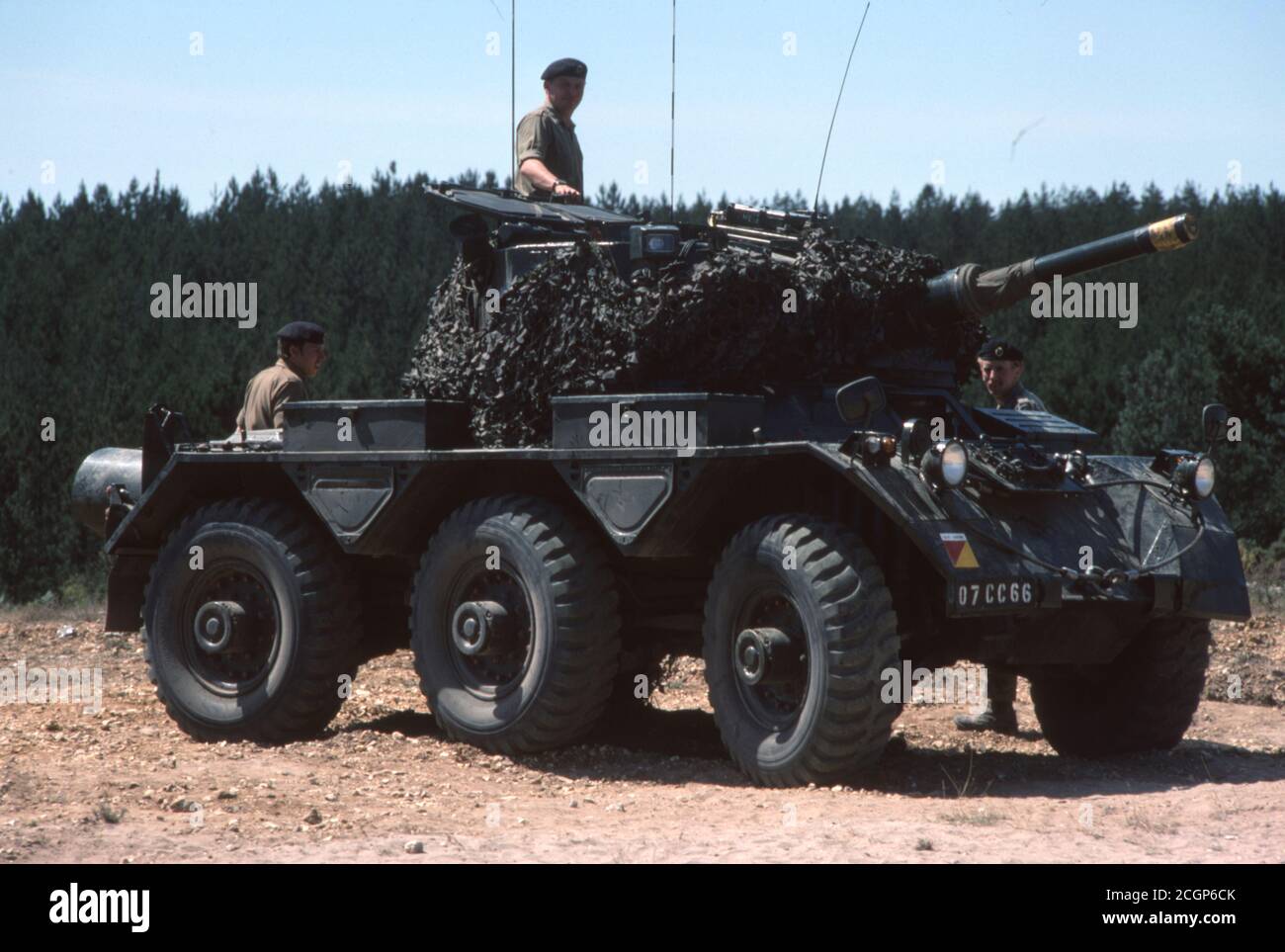 BRITISCHE ARMEE Radpanzer / Panzerwagen Saladin Stockfoto