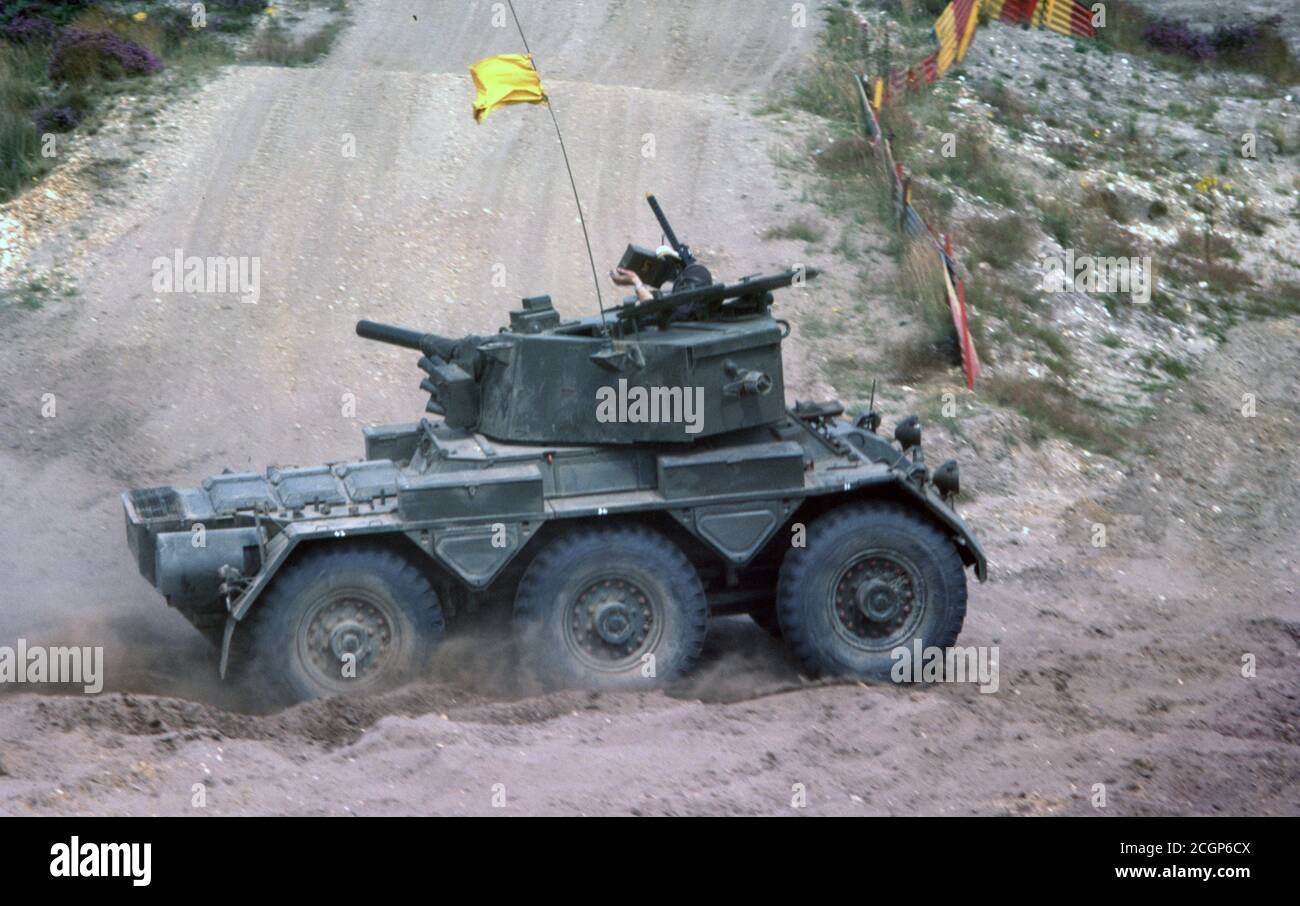 BRITISCHE ARMEE Radpanzer / Panzerwagen Saladin Stockfoto