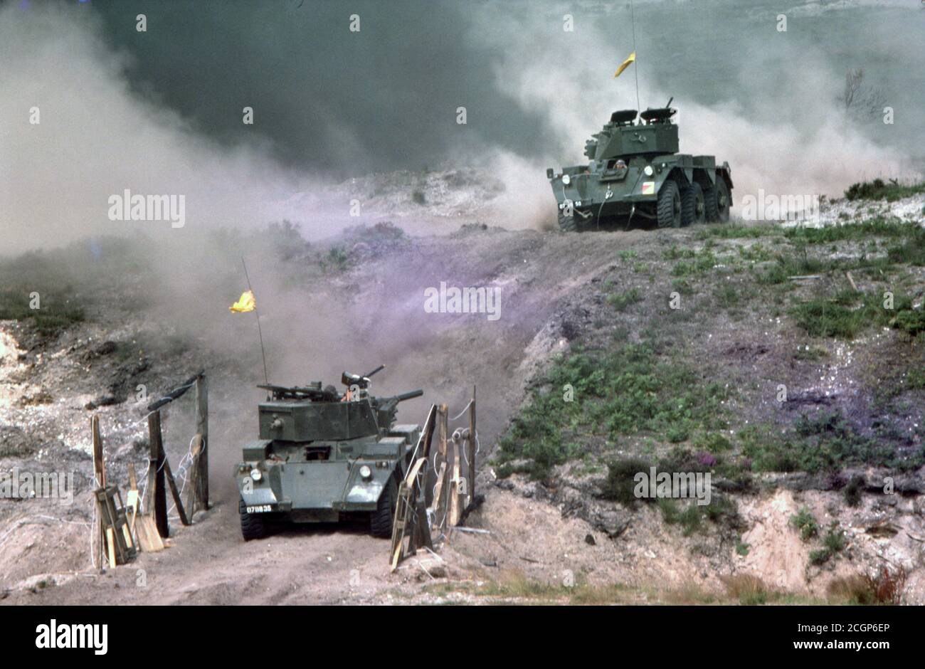 BRITISCHE ARMEE Radpanzer / Panzerwagen Saladin Stockfoto