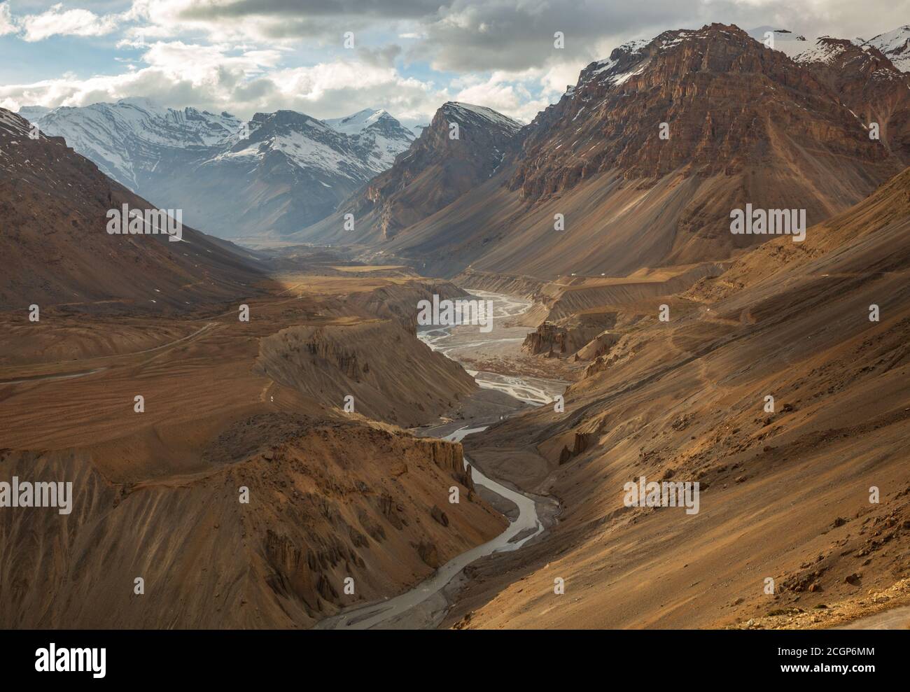 Eine Landschaft im Spiti Valley in Himachal Pradesh, Indien Stockfoto