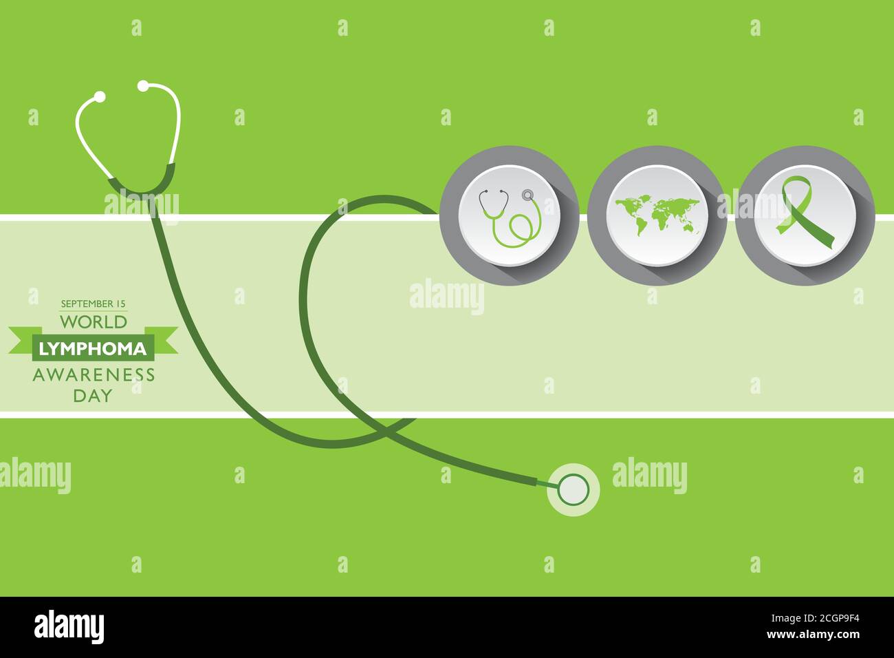 Vektor-Illustration des Welt-Lymphom-Awareness-Day am September beobachtet 15 Stock Vektor