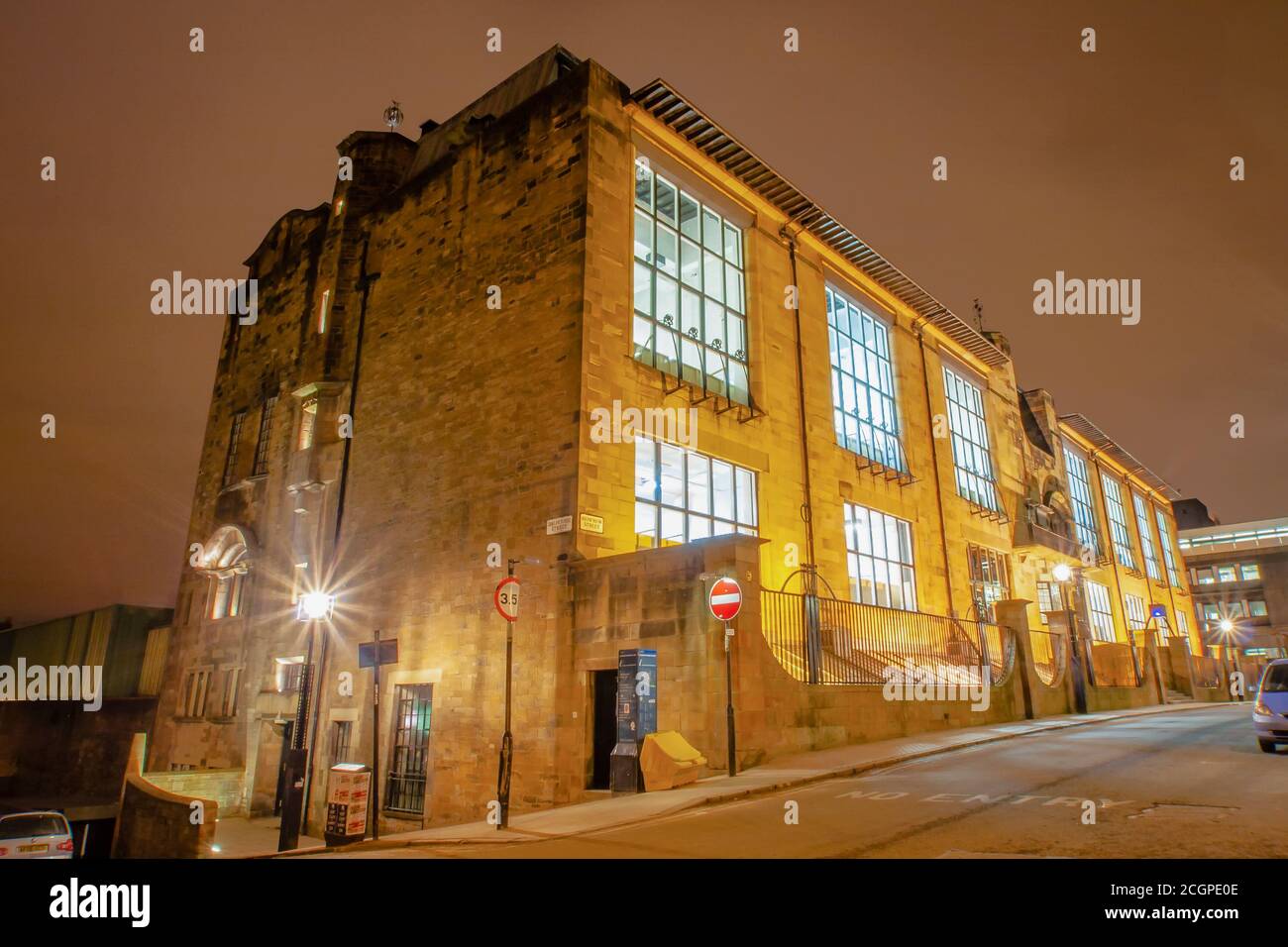 Glasgow School of Art Before the Fires Stockfoto