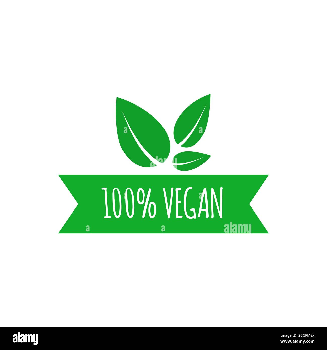 Symbol für veganes Essen. Vektorelemente für Etiketten, Logos, Abzeichen, Aufkleber. Vektorgrafik Stock Vektor