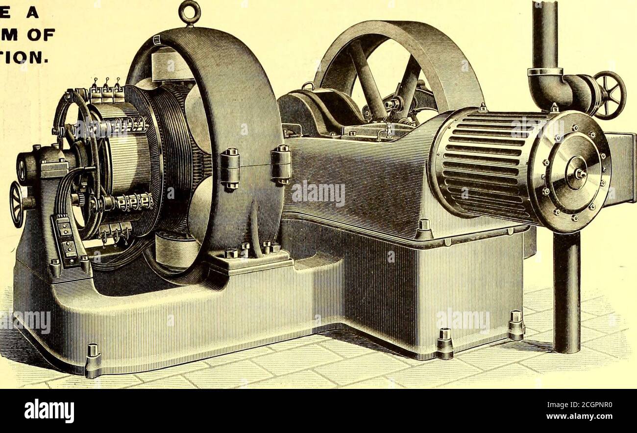 . Die Straßenbahn Zeitschrift . BerryBoilers. Januar 1898.] STREET RAILWAY JOURNAL. 109 AMERICAN-BALL-MOTOR UND DIREKT ANGESCHLOSSENEN GENERATOR. REQUIREMINIMUMATTENTI BeltedEnginesSimpleand Compound. BeltedGenera-tors und Motoren. Selbstschölender Motor.selbstregulierender Generator.Yon drücken Sie die Taste (öffnen Sie den Gashebel) und die Maschine erledigt den Rest. Keine Geräusche oder Vibrationen. Keine heißen Lager. Kein Öl außerhalb des Motors. Kein Funken am Kommutator. Keine Bürstenbewegung. Keine Unsicherheit über Spannung. Nichts als Glück für ail besorgt. Nr. 32 RARITAN AVE.. GEBUNDENER BACH, N. J. DER NEUE BRAUN. C. H, Brown & Co Stockfoto