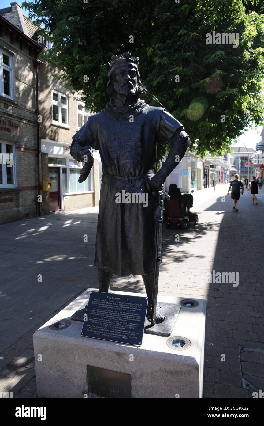 King John Statue, New Conduit Street, King's Lynn, Norfolk Stockfoto