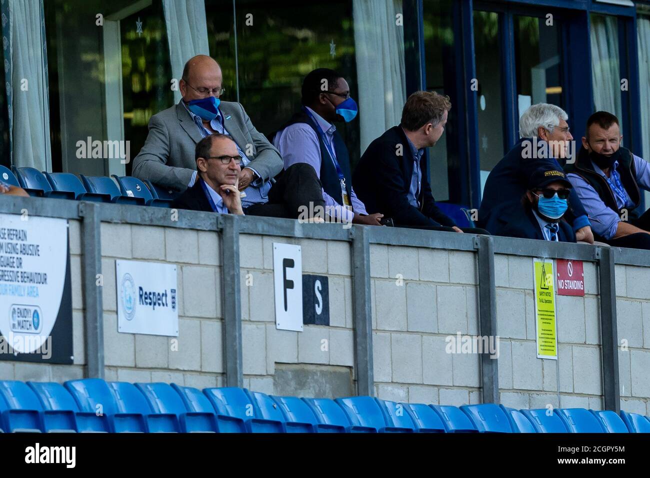 High Wycombe, Großbritannien. September 2020. Martin O'Neill der ehemalige Irland und Wycombe Wanderers Manager bei der Sky Bet Championship zwischen Wycombe Wanderers und Rotherham United am 12. September 2020 in Adams Park, High Wycombe, England. Foto von Liam McAvoy. Kredit: Prime Media Images/Alamy Live Nachrichten Stockfoto