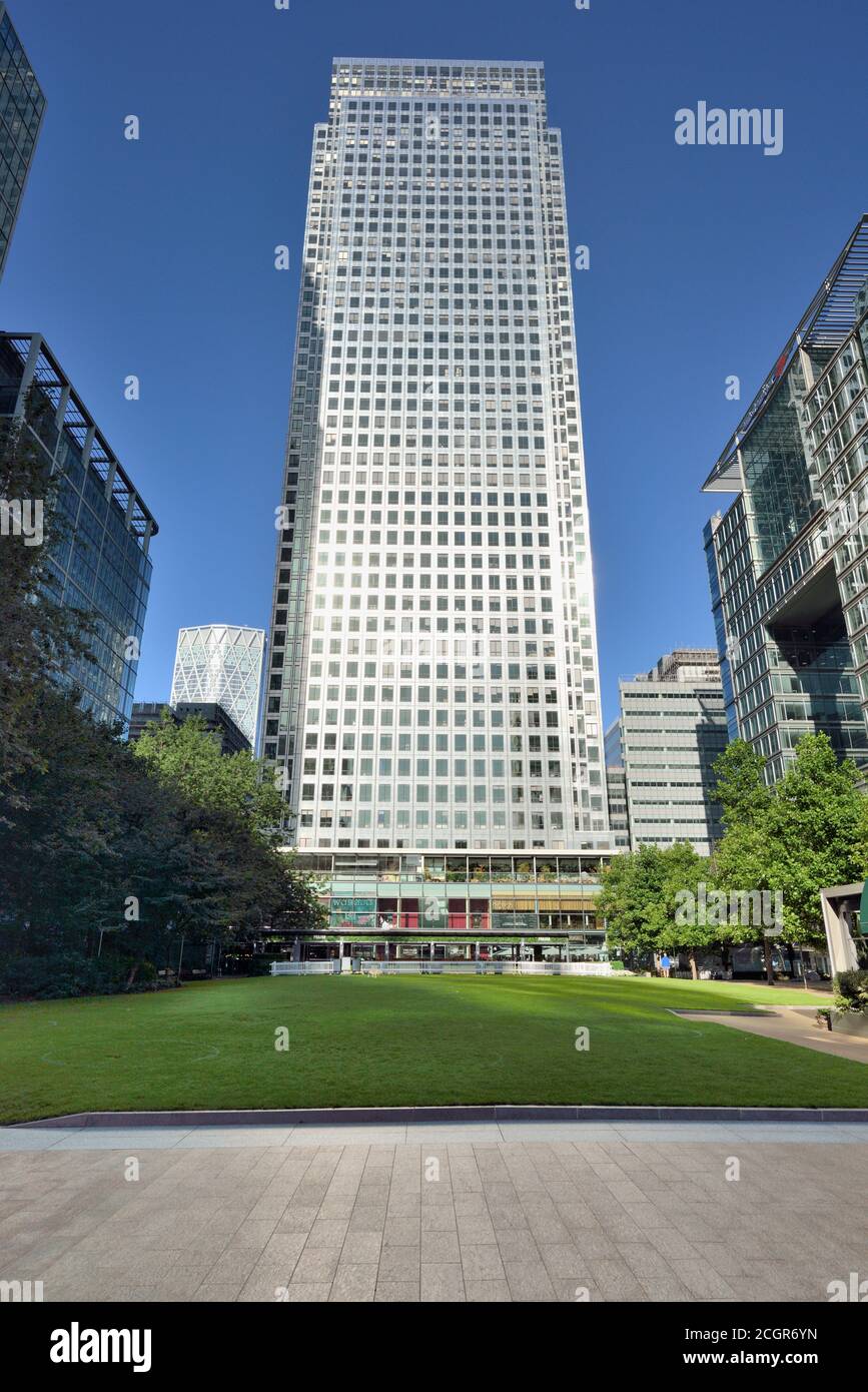 One Canada Square, Canary Wharf, Docklands, East London, Großbritannien Stockfoto