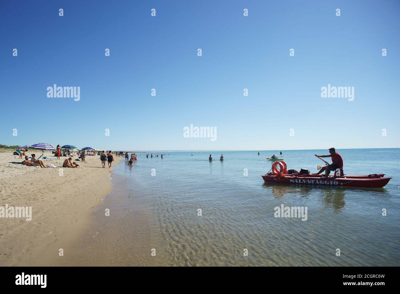 Strand von Ginosa Marina, Apulien, Italien Stockfoto